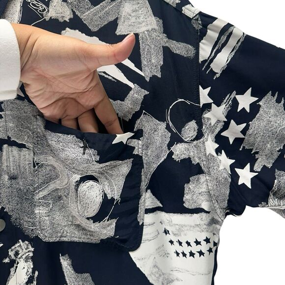 Vintage Haupt Germany Camp Shirt Mens XL Abstract Print Art to Wear Geometric - Picture 4 of 14